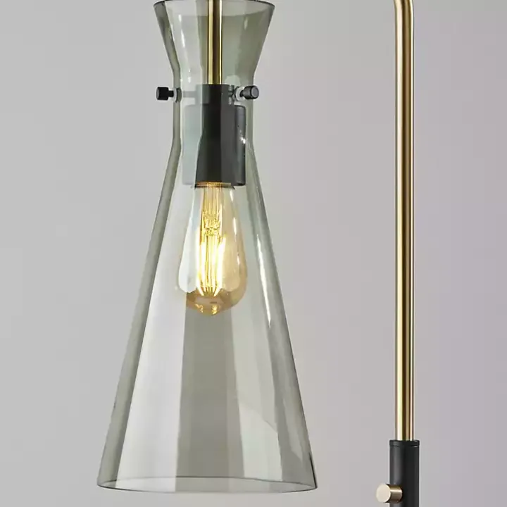 Walter Smoked Glass Floor Lamp