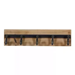 Warm Brown Industrial Iron Wall Hooks
