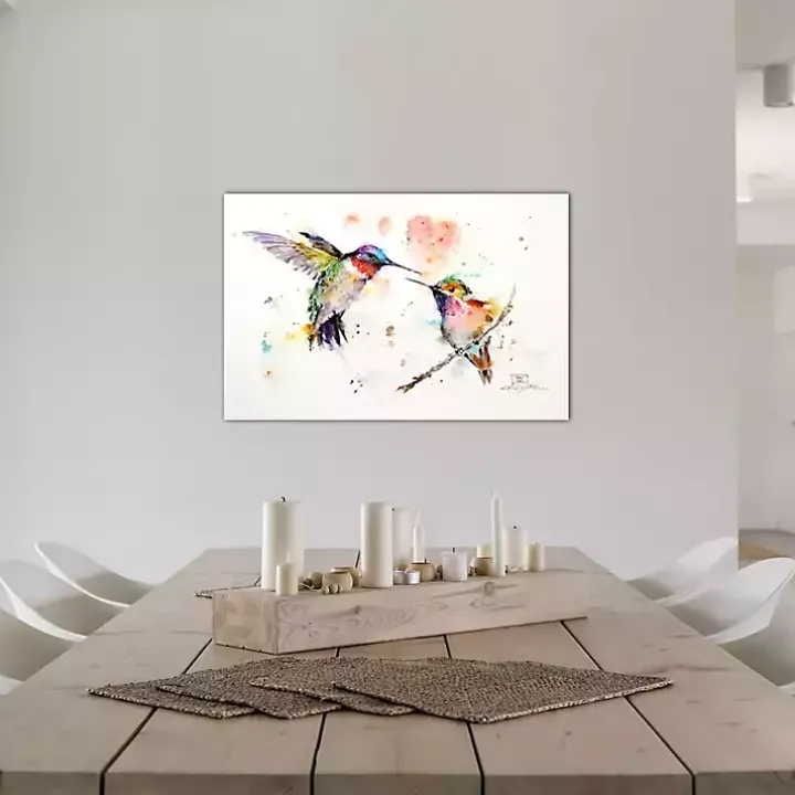 Watercolor Hummingbird Canvas Art Print, 26x18 in.