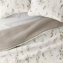 Watercolor Leaves Reversible 2-pc. Twin Quilt Set