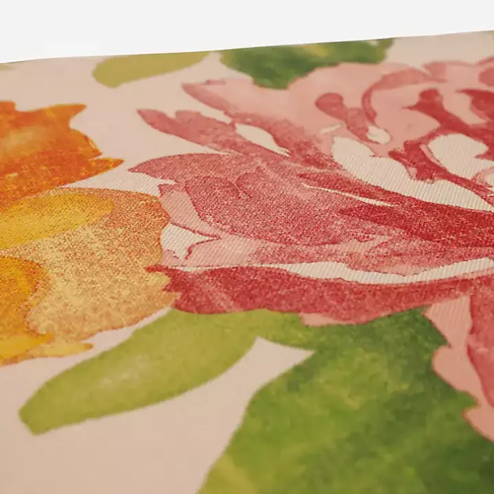 Watercolor Primrose Outdoor Settee Cushion