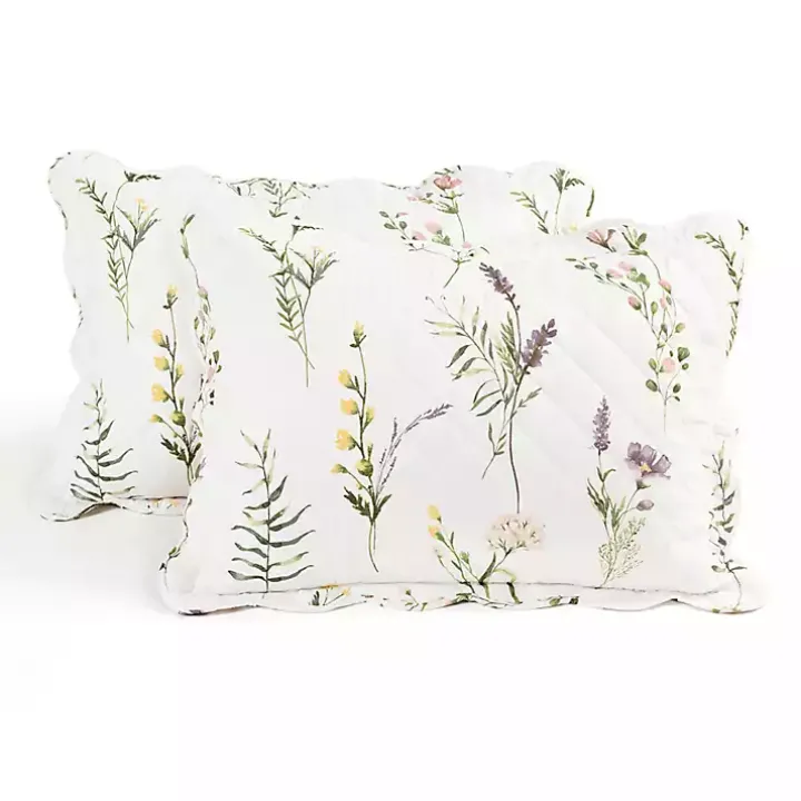 Watercolor Wildflower 3-pc. Full/Queen Quilt Set