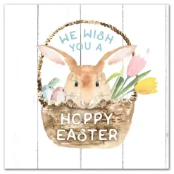 We Wish You A Hoppy Easter Wall Canvas Art Print