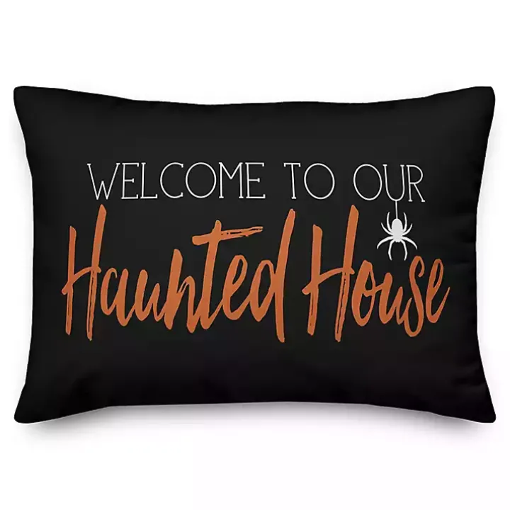 Welcome to Our Haunted House Accent Pillow