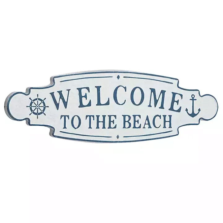 Welcome To The Beach Metal Wall Plaque