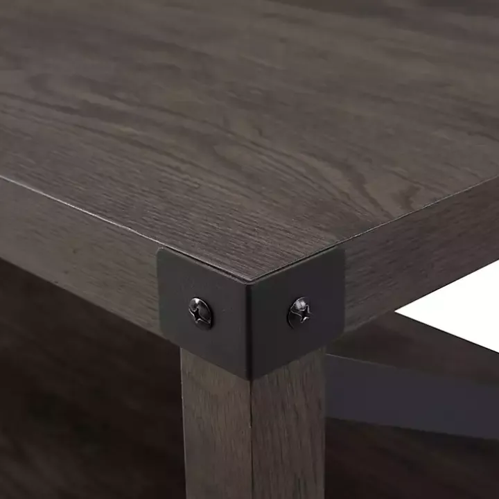 Wenge Sable Gray X-Frame Coffee Table