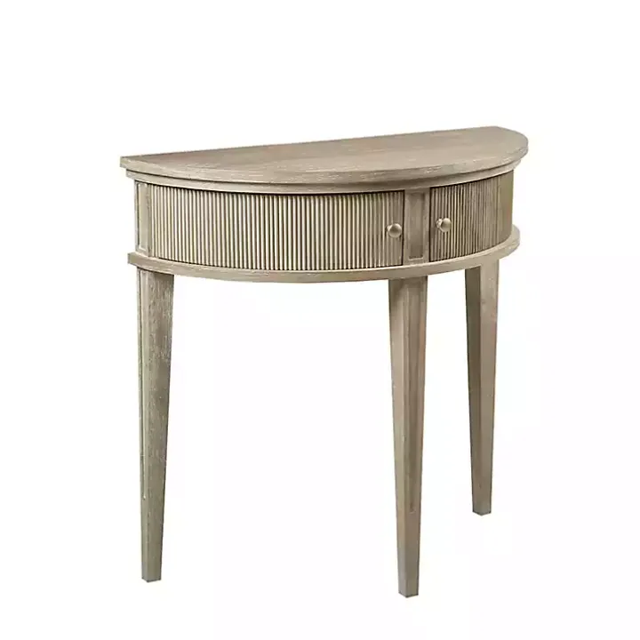Wheat Reclaimed Wood Fluted Console Table