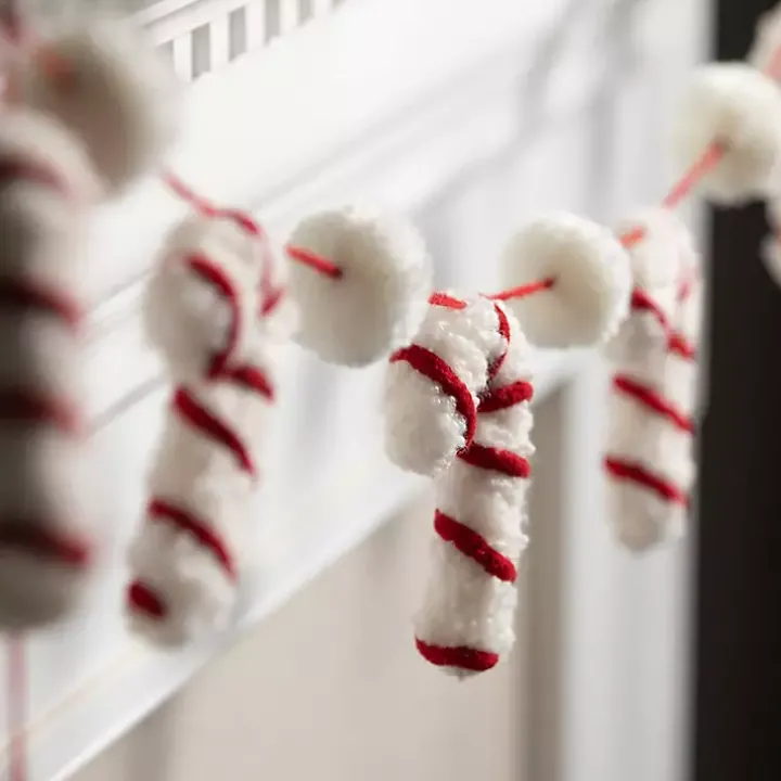 Whimsical Candy Cane Garland