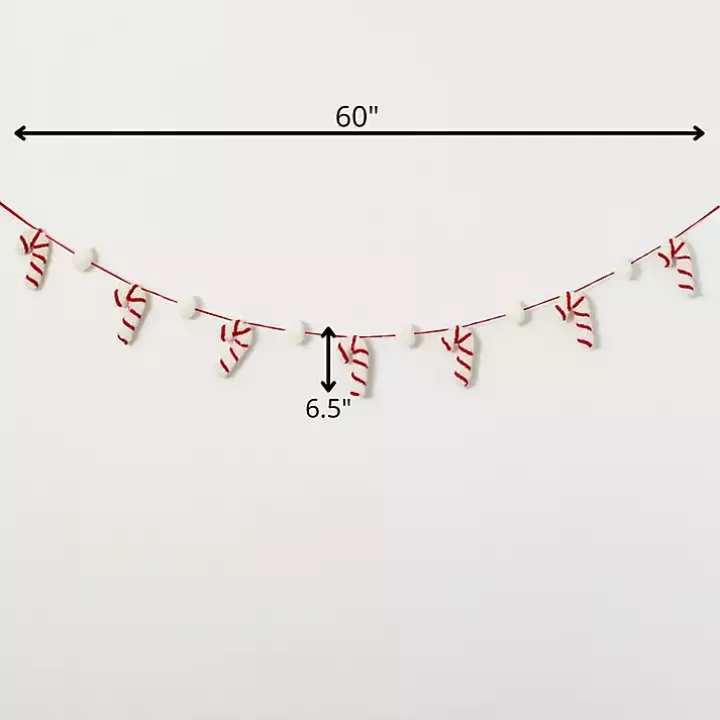 Whimsical Candy Cane Garland