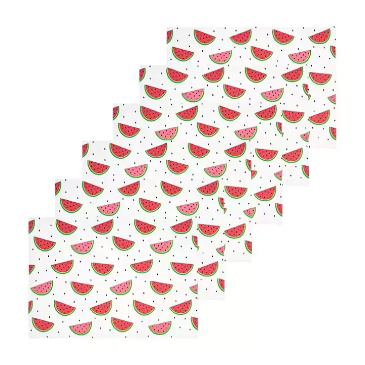 Whimsical Watermelon Placemats, Set of 6