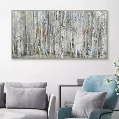 Whispering Birch Framed Canvas Art Print