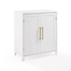 White & Gold Storage Cabinet