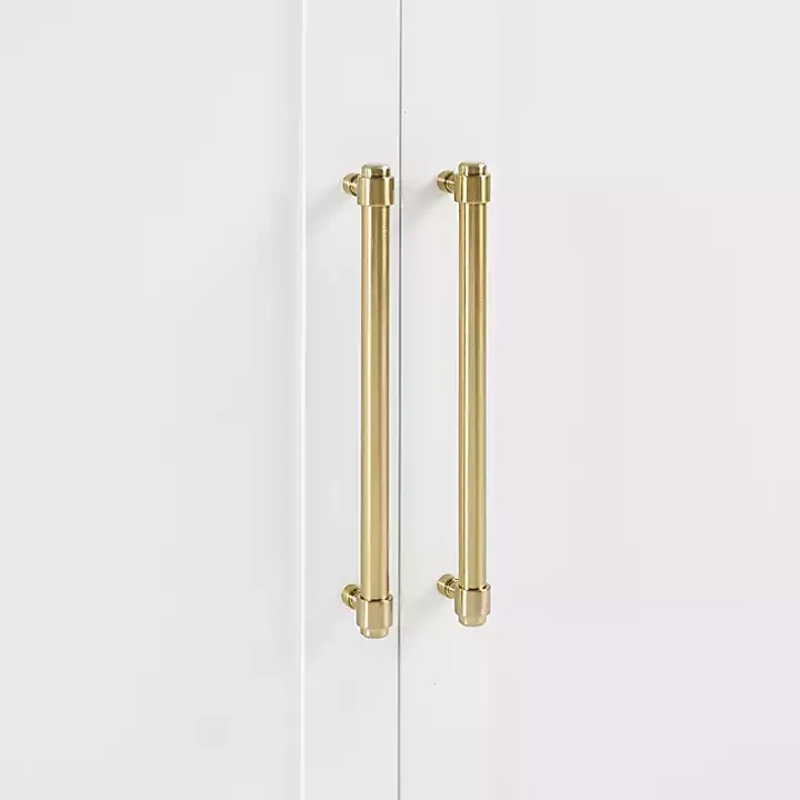 White & Gold Storage Cabinet