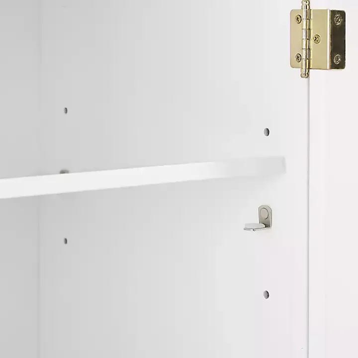White & Gold Storage Cabinet