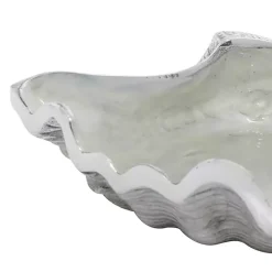 White Aluminum Seashell Bowl