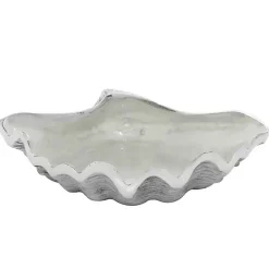 White Aluminum Seashell Bowl