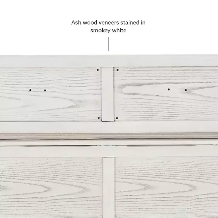 White and Beige Carlton Storage Bench