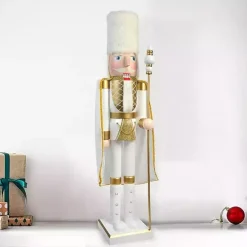 White and Gold King Nutcracker