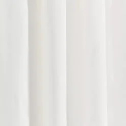 White and Navy Scalloped Curtain Panel Set, 84 in.