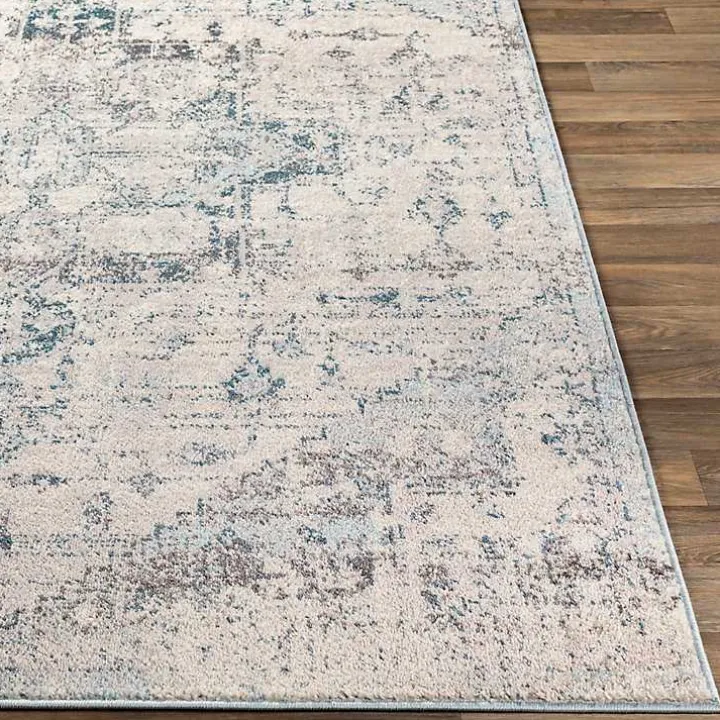 White Anita Distressed Area Rug, 7x10