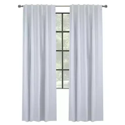 White Baxter Blackout Curtain Panel, 84 in.