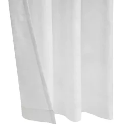 White Boucle Sheer Single Curtain Panel, 63 in.