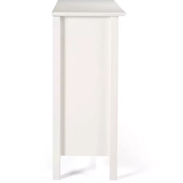 White Brazilian Pine Wood Short Bookshelf