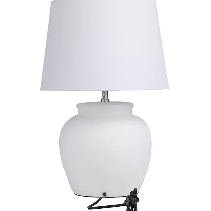 White Cement Table Lamp