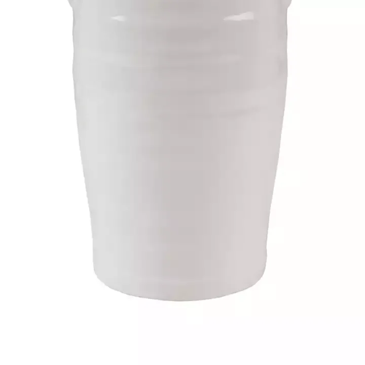White Ceramic Table Lamp with Handles