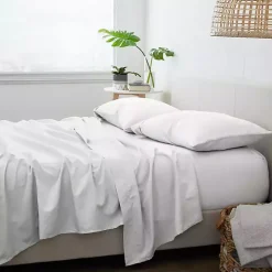 White Chambray 4-Pc. King Bed Sheet Set