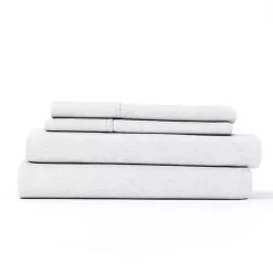 White Chambray 4-Pc. King Bed Sheet Set