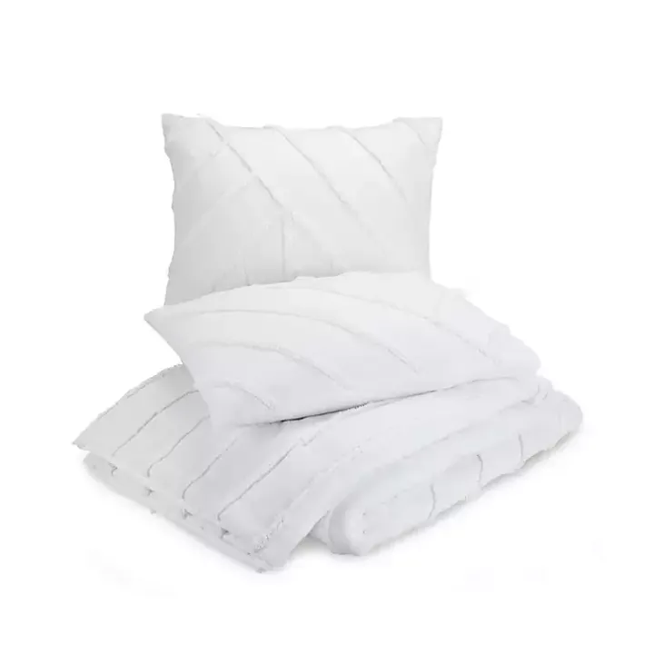 White Chenille Line 3-pc. Full/Queen Comforter Set