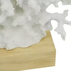 White Coral Statue on Base, 11 in.