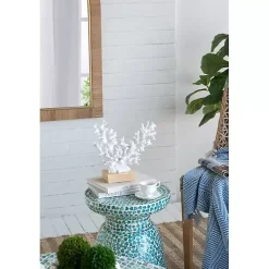 White Coral Statue on Base, 11 in.