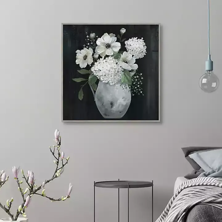 White Country Collection Framed Canvas Art Print