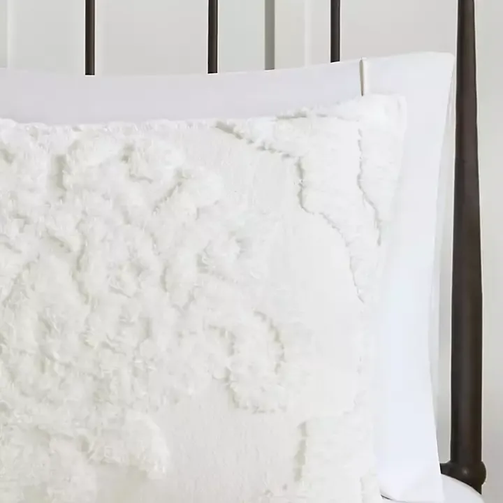 White Damask Full/Queen 3-pc. Comforter Set