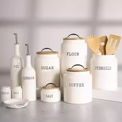 White Debossed Salt Cellar
