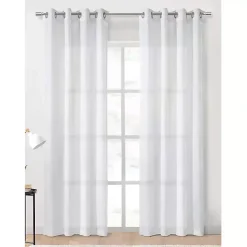 White Diamond Sheer Curtain Panel, 95 in.