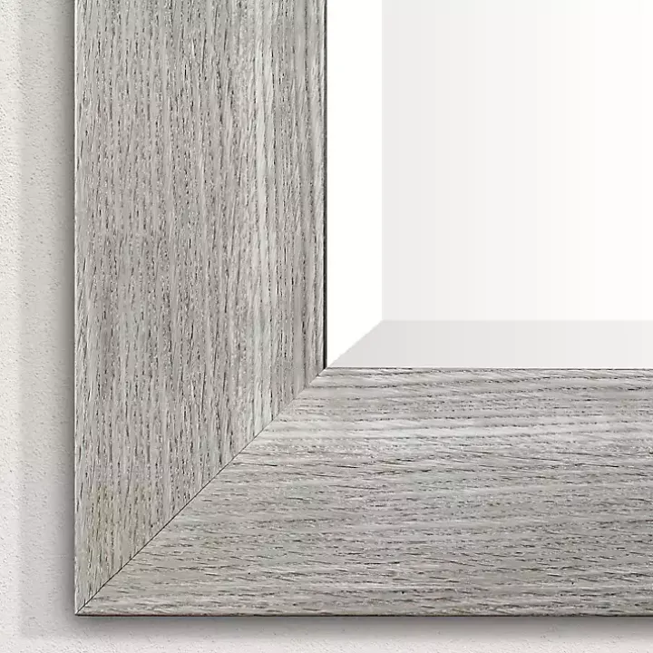 White Driftwood Framed Leaner Mirror