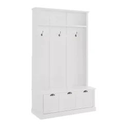 White Ellison Hall Tree with Storage Bench