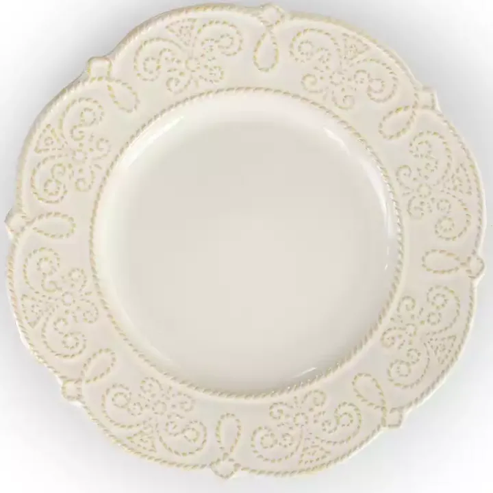 White Embossed Scalloped 16-pc. Dinnerware Set