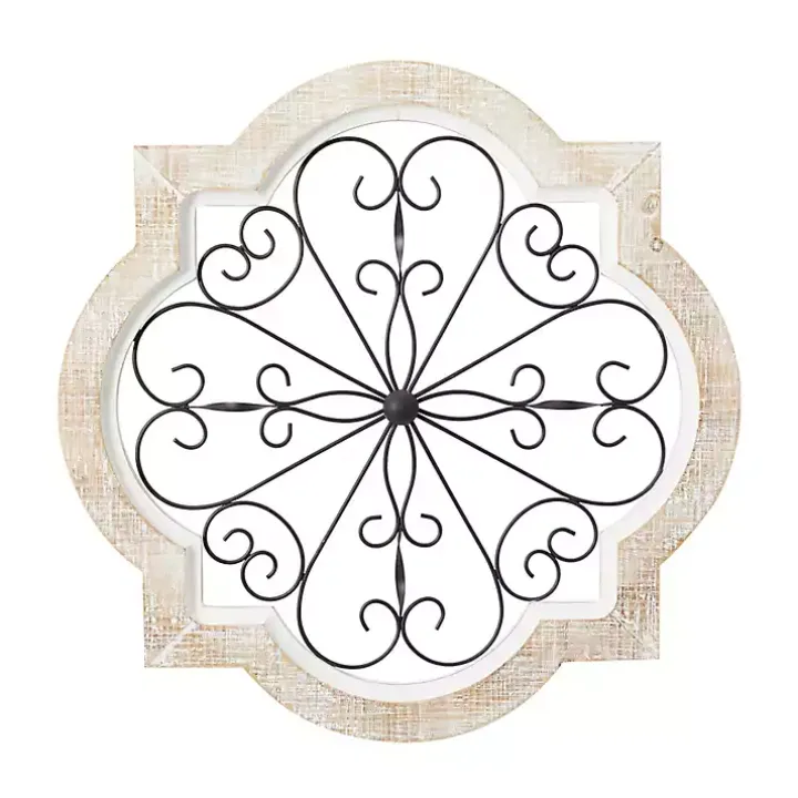 White Farmhouse Abstract Wall Plaque