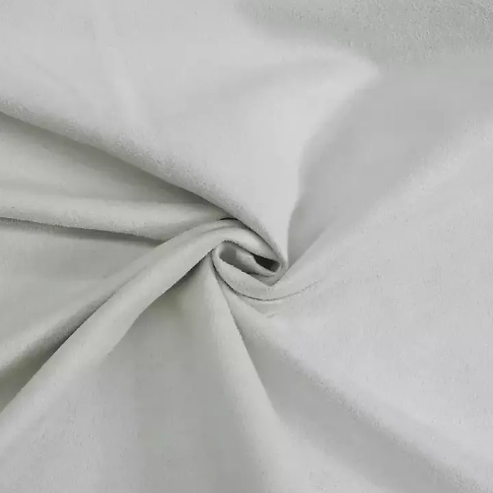 White Faux Suede Blackout Curtain Panel, 95 in.