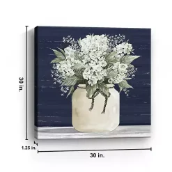 White Flowers II Giclee Canvas Print, 30x30 in.