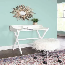 White Folding Caty Desk