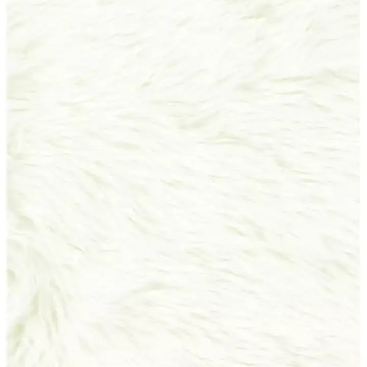 White Fur Storage Bench