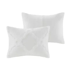 White Geometric California King 3-pc Comforter Set