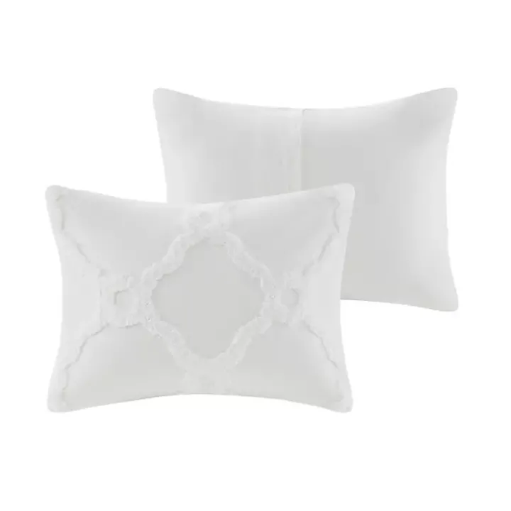 White Geometric California King 3-pc Comforter Set