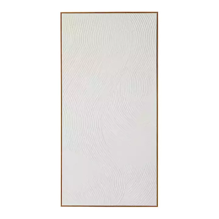White Geometric Dimensional Canvas Art Print