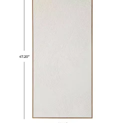 White Geometric Dimensional Canvas Art Print